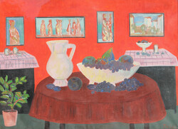 Böhm Lipót: Piros interieur, 1967