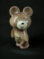 Misa mackó, a Moszkvai Olimpia kabala állata - fajansz figura