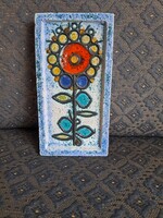 M. Kiss Katalin samottos falikép, virág