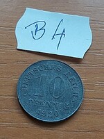 NÉMET BIRODALOM DEUTSCHES REICH 10 PFENNIG 1920 Cink, II. Vilmos  B4