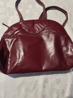 Bordó bőr női táska