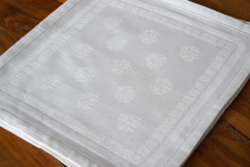 Antik Régi Art Deco damaszt szalvéta azsúr törlő konyharuha terítő garnitúra 6 db 30 x 30