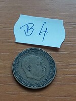 SPANYOLORSZÁG 1 PESETA 1953 (62) Alumíniumbronz, Francisco Franco  B4