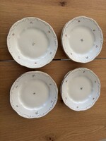 Zsolnay arany tollazott apró virágos kicsi lapos tányér 19cm 7 db