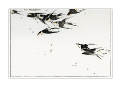 4/15 Sorozat 70*50 cm Antik madaras ázsiai nyomat reprodukciója, poszter, plakát, reprint ukiyo-e