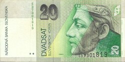 20 korun korona 2004 Szlovákia