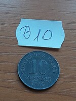 NÉMET BIRODALOM DEUTSCHES REICH 10 PFENNIG 1918 Cink, II. Vilmos  B10