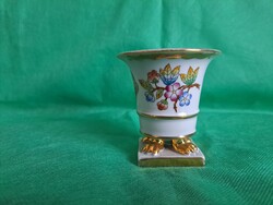 Herendi Victoria oroszlánkörmös kis váza, kaspó (Viktória)