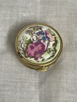 Antik jelenetes porcelán tetővel, gyógyszeres gyönyörű ritka darab