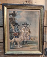 Josef Heicke jelzett, színezett litográfiája