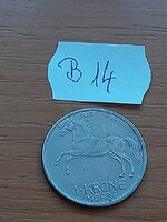 NORVÉGIA 1 KORONA 1973 Réz-nikkel, V.Olav király, LÓ  B14