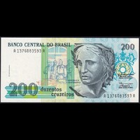 Brazília 200 Cruzeiros 1990 P-229 UNC