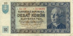 10 korun korona 1939 Szlovákia
