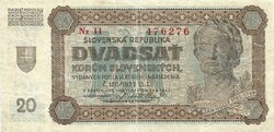 20 korun korona 1942 Szlovákia 7.