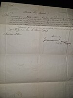 1859, Scitovszky János esztergomi érsek, hercegprímás eredeti, aláírt levele