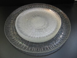 Retro arcoroc FRANCE Spirale tortás, pizzás, süteményes készlet 7 db ,hasonló a Wirkkala Solarishoz