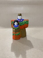Hinamatsuri figura, hagyományos japán kézzel festett agyagharang