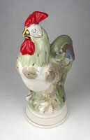 1Y529 Orosz Polonne porcelán retro kakas alakú figurális ital kínáló butella 26.2 c