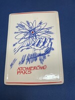 Atomerőmű Paks hollóházi porcelán plakett, ~1970