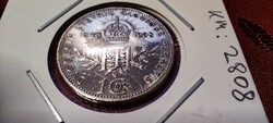 1908 Ausztria ezüst 1 korona - I. Ferenc József 60 éves uralkodói jubileuma