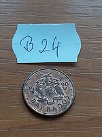 BARBADOS 1 CENT 1990 BRONZ, Szigony  B24