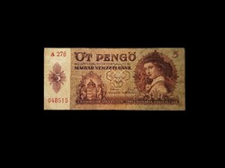 5 PENGŐ - 1939....86 éves bankjegy ma már igazi ritkaság!