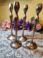 Eladó gyönyörű vintage ezüstözött alpaka gyertyatartók 4 db!