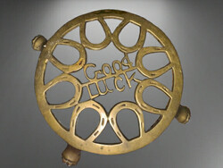 Good Luck (eredeti) VINTAGE sárgaréz alátét edények, teáskannák, vasaló stb