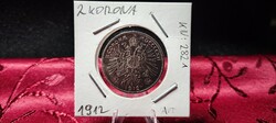 1912 Ausztria ezüst 2 korona - Stefan Schwartz - Extra tartású gyűjteményi darab
