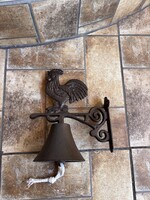 Öntöttvas Kakasos kakas állatos  csengő  kolomp harang, ajtòdísz