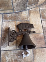 Öntöttvas malacos malac sertés állatos  csengő  kolomp harang, ajtòdísz