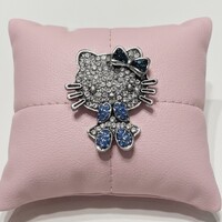 Hello Kitty Retro stílusú BROSS gyönyörű elegáns strasszos kitűző, pin kabátra, blúzra, táskára