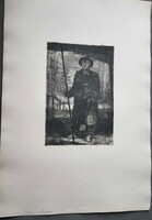 Lukovszky László – Miskolc város: Hengerész, nagyméretű rézkarc