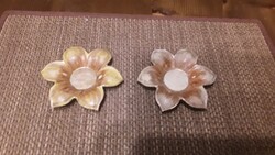 Antik virág alakú porcelán gyertyatartók. Keszthely 1907. Molnár Csilla.