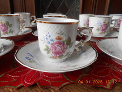 Hollóházi Hajnalka mintás kávés csésze