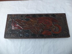 Fatáblás antik szovjet vallási ikon 34x14cm (6467)