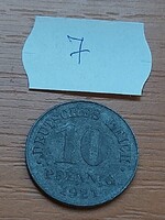 NÉMET BIRODALOM DEUTSCHES REICH 10 PFENNIG 1921 Cink, II. Vilmos  7.