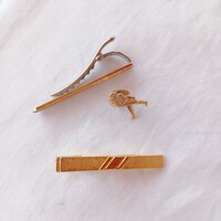 Nyakkendő csipesz, kitűző- retro, vintage