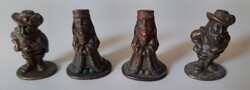 Mini réz figurák 4 db