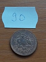 BARBADOS 1 CENT 1991 BRONZ, Szigony  90.