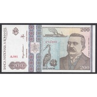 Románia,200 lei 1992 UNC