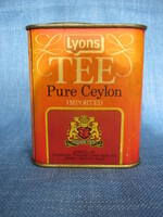 Lyons Ceylon tea fém doboz