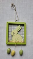 Húsvéti akasztható fa tojás nyuszi dekoráció dísz zöld
