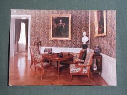 Képeslap,Forte fotó,Keszthely,Festetics kastély, Helikon múzeum,sarokszoba látkép,részlet, 1970-