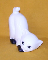 Porcelán cica könyvtámasz