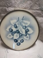 Fajansz betétes edényalátét, tálca