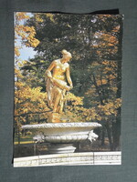 Képeslap,Oroszország,Leningrád,Szentpétervár,Petrodvorec palota,kastély,szökőkút látkép,1987-