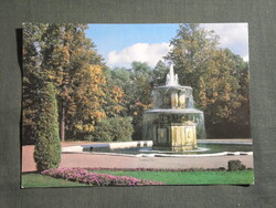 Képeslap,Oroszország,Leningrád,Szentpétervár,Petrodvorec palota,kastély,szökőkút látkép,1987-