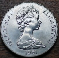 Isle of Man emlék 1 korona 1981 Károly herceg és Lady Diana esküvője