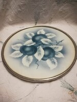 Fajansz betétes edényalátét, tálca